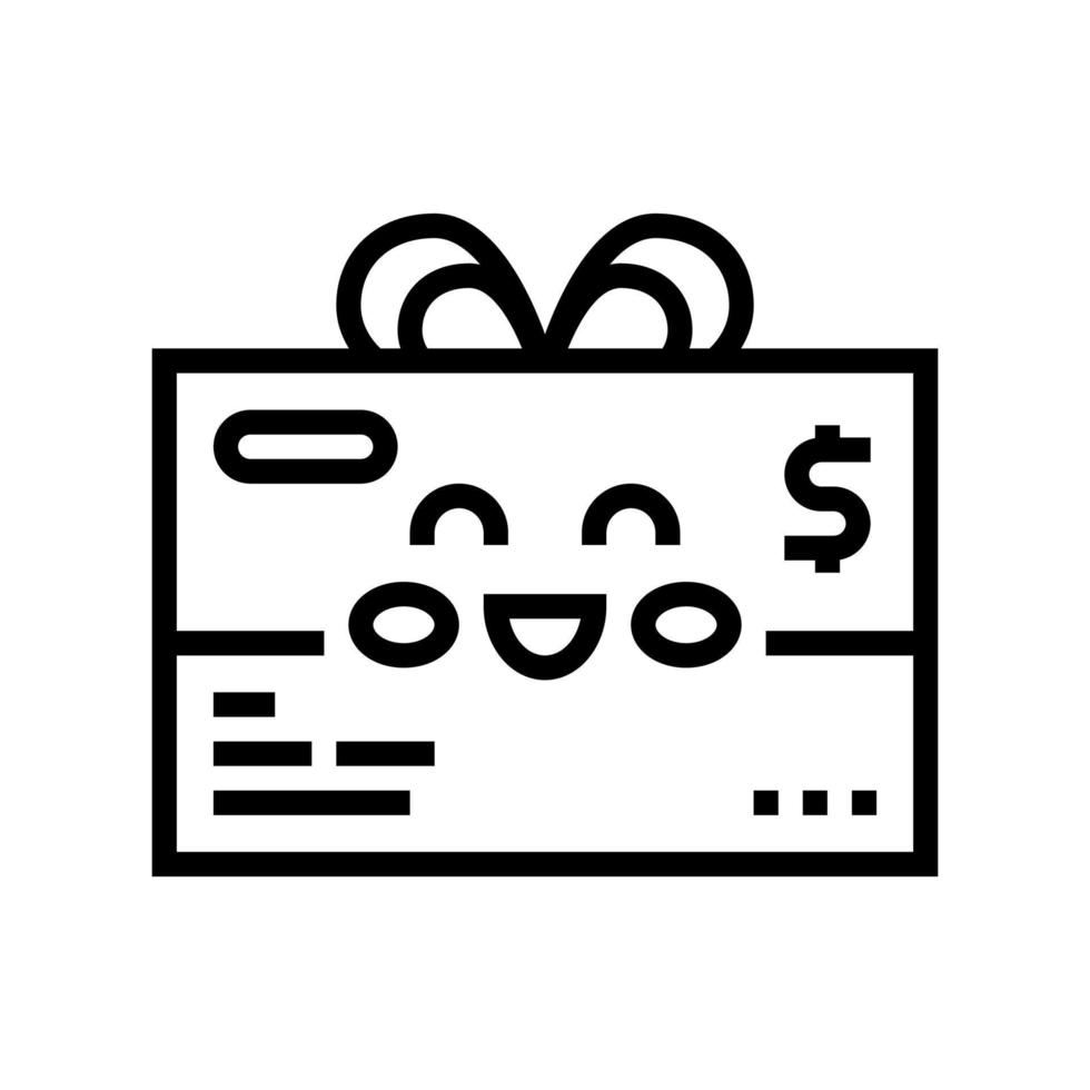 cadeaubon lijn pictogram vectorillustratie vector