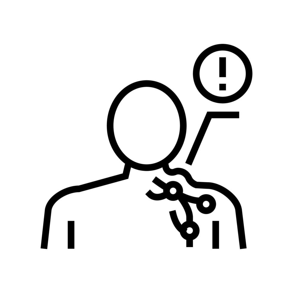 lymfoom ziekte lijn pictogram vectorillustratie vector