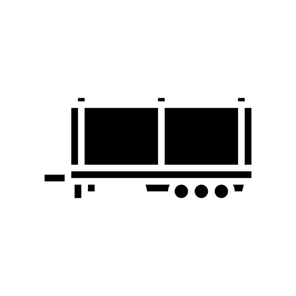 vrachtwagen aanhangwagen glyph pictogram vectorillustratie vector