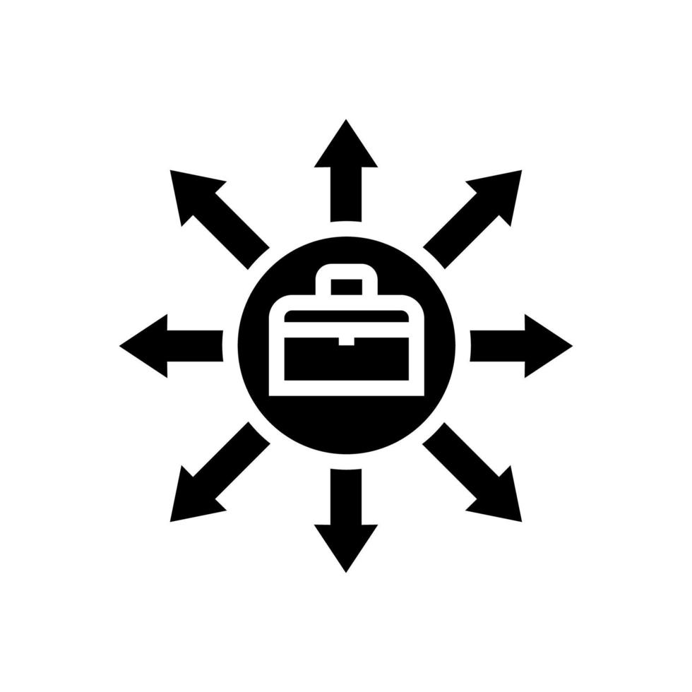 zakelijke lijnen glyph pictogram vectorillustratie vector