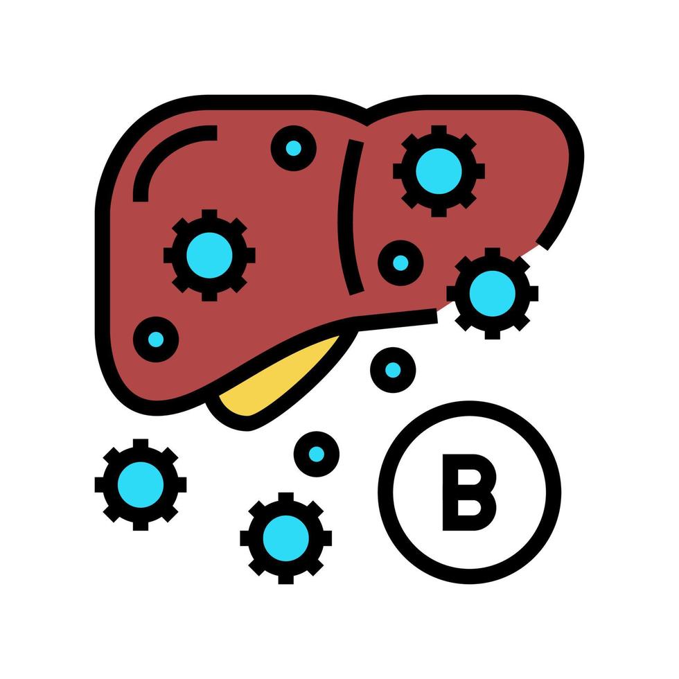 type b hepatitis kleur pictogram vectorillustratie vector