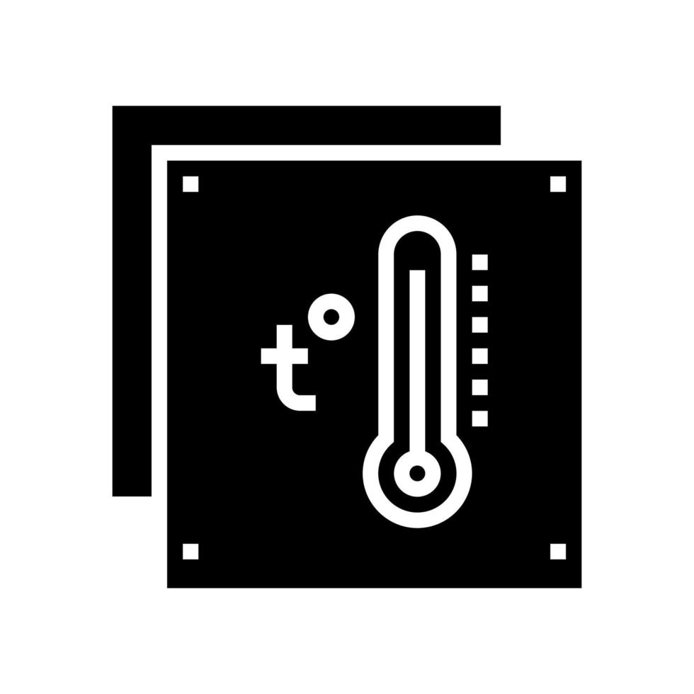 temperatuurbehoud laag glyph pictogram vectorillustratie vector