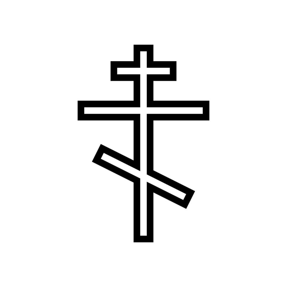 kruisiging christendom glyph pictogram vectorillustratie vector