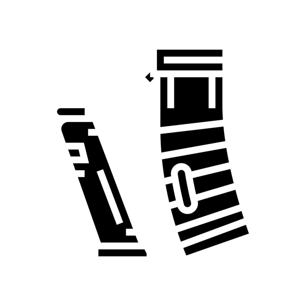 pistool tijdschrift glyph pictogram vectorillustratie vector