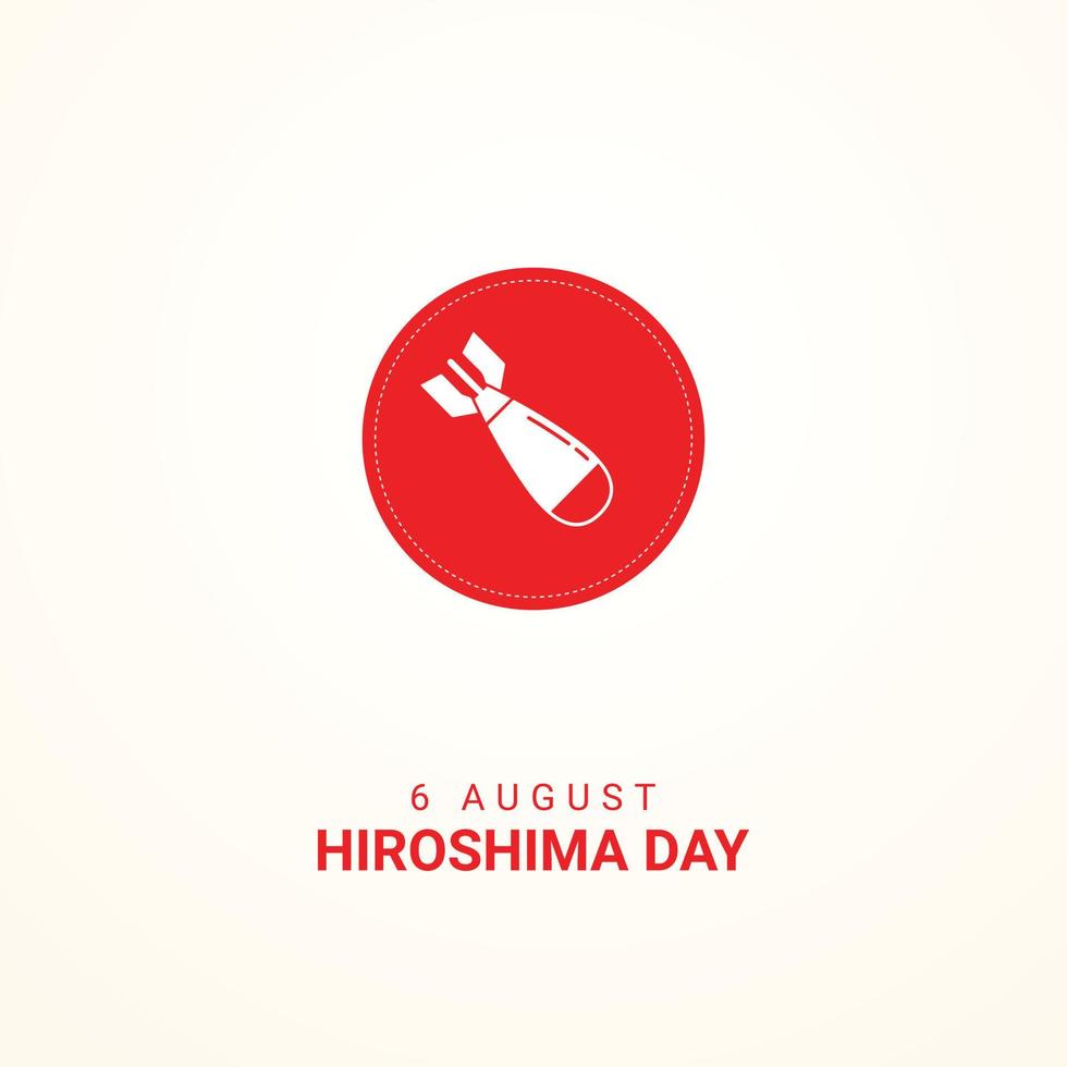 vectorillustratie voor 6 augustus Hiroshima-herdenkingsdag van atoombombardementen op Hiroshima vector