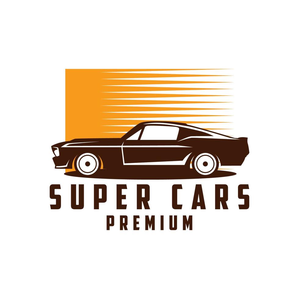 illustratie klassieke auto logo sjabloon vector