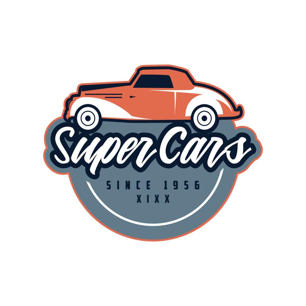 illustratie klassieke auto logo sjabloon vector