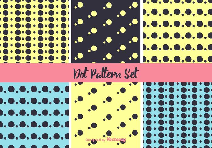 Neon dot patroon vector set