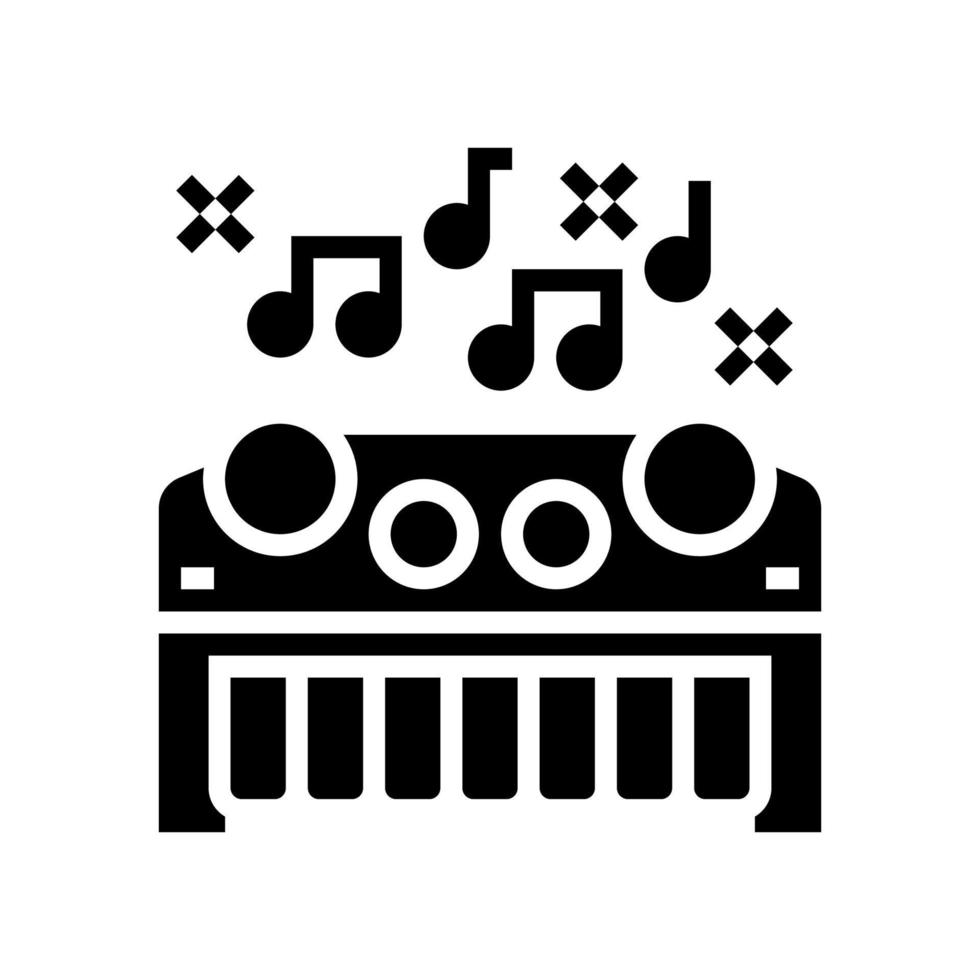 muzikaal speelgoed glyph pictogram vectorillustratie vector