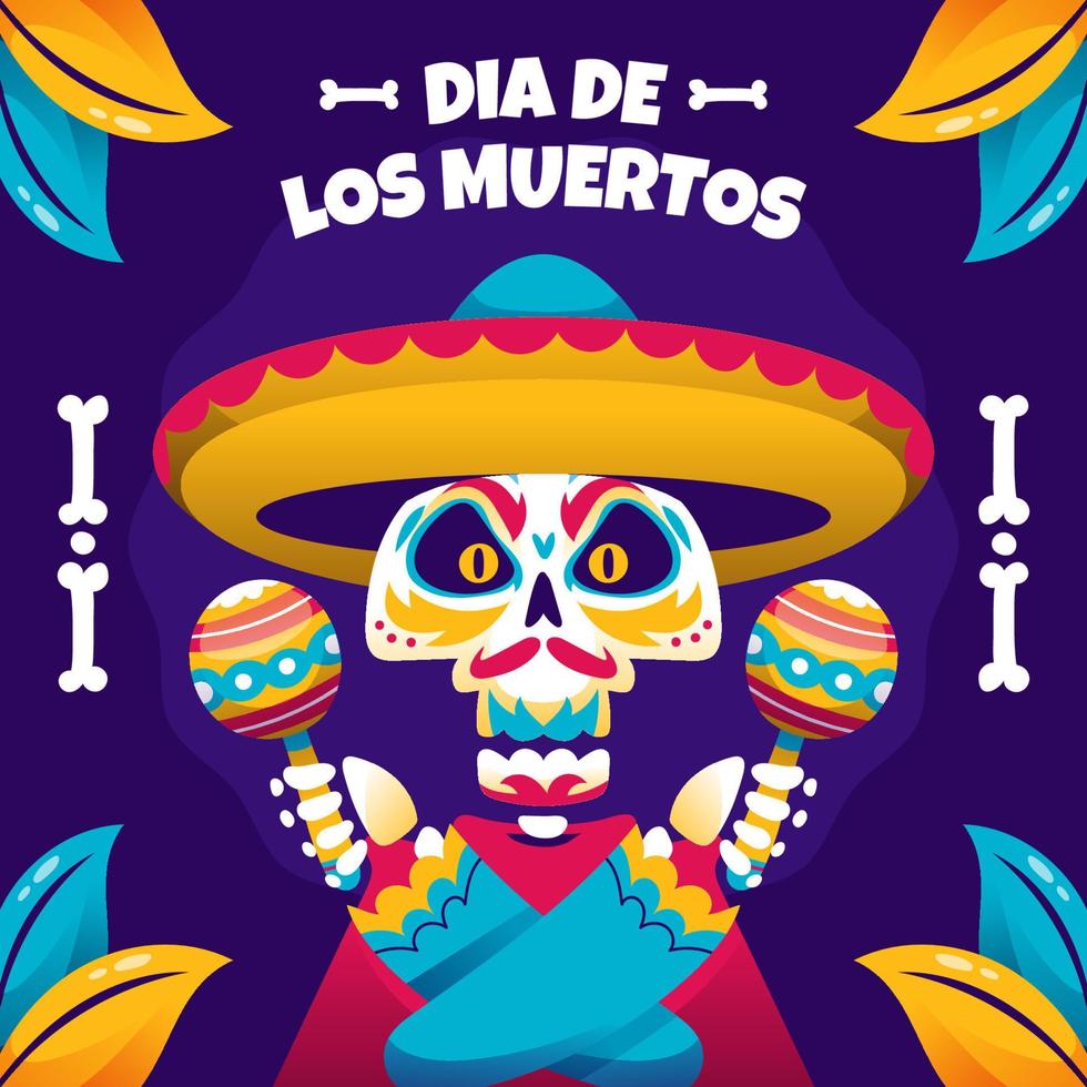 dia de los muertos concept vector