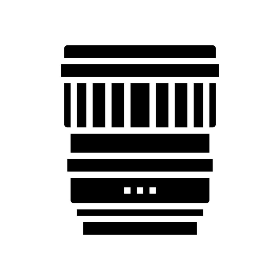 foto camera lens glyph pictogram vectorillustratie vector