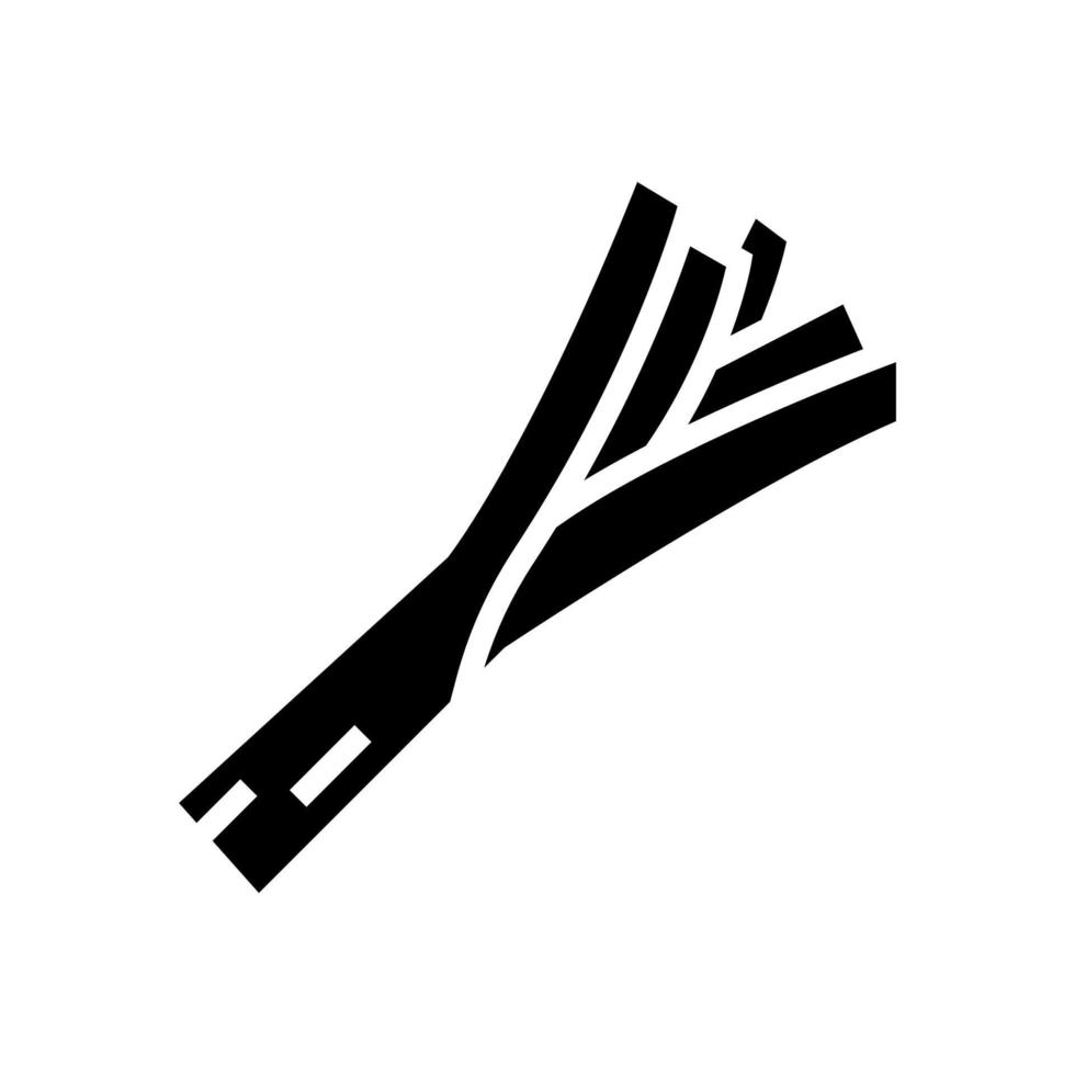 prei ui bladeren glyph pictogram vectorillustratie vector