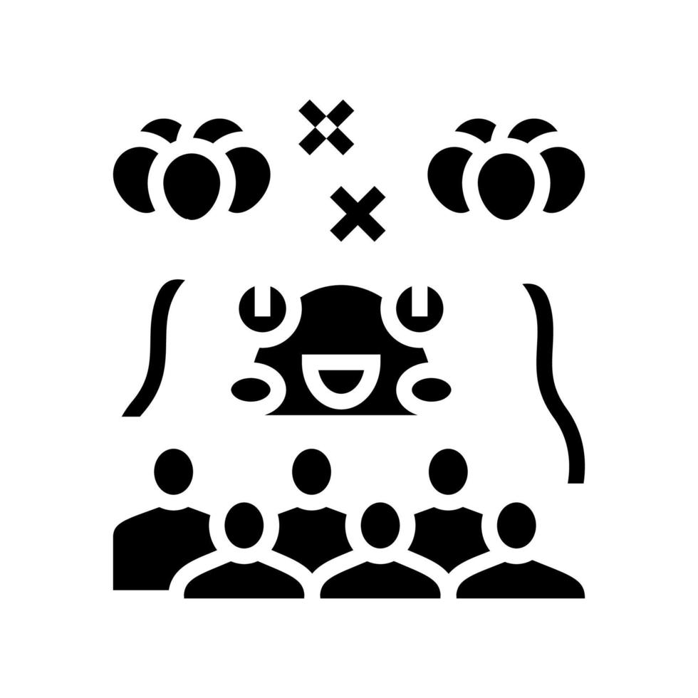 monster kinderfeest glyph pictogram vectorillustratie vector