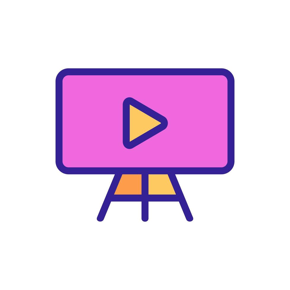 kijken naar workshop video pictogram vector overzicht illustratie