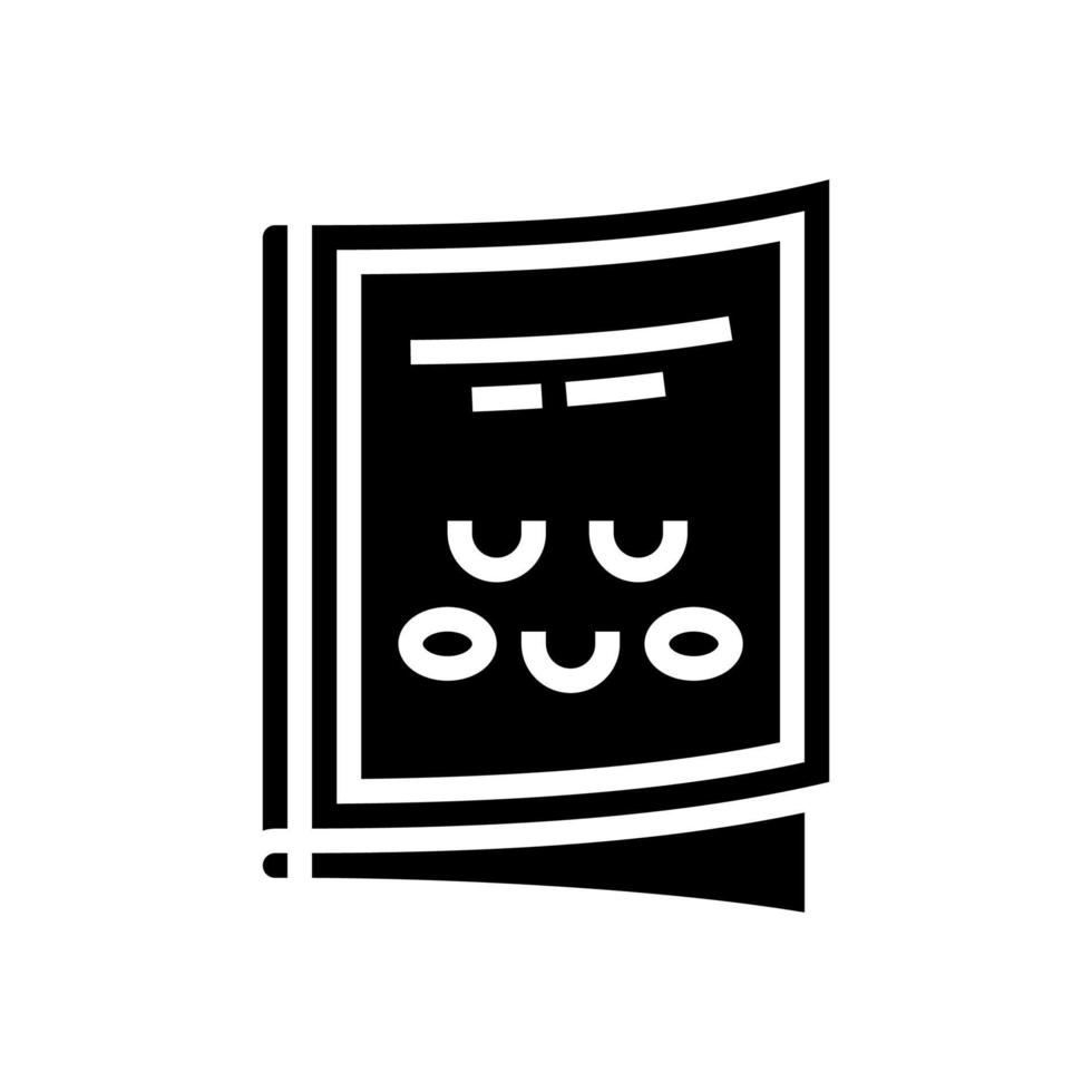 tijdschrift kinderen bibliotheek glyph pictogram vectorillustratie vector