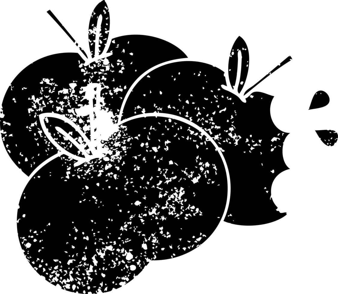 noodlijdende symbool sappige appel vector