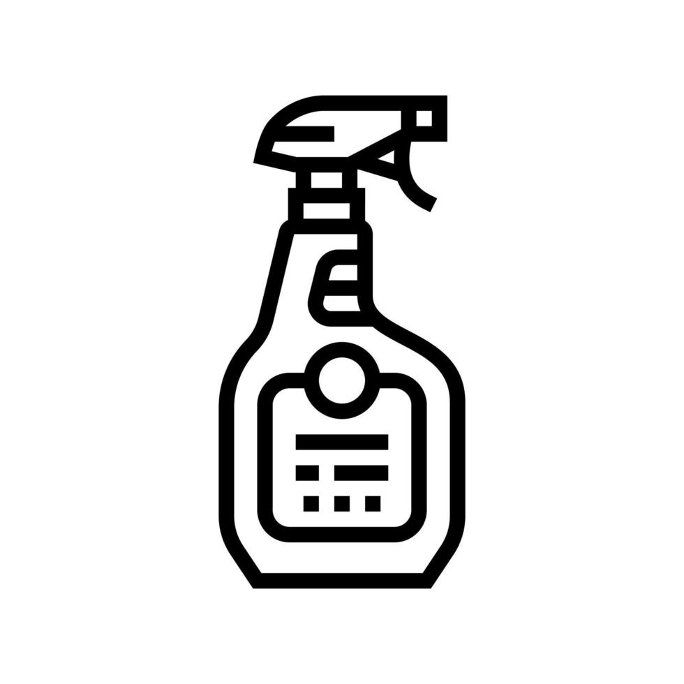 spray voor het reinigen van venster lijn pictogram vectorillustratie vector