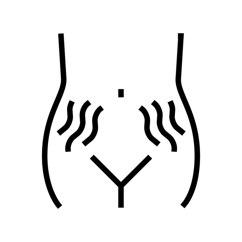 striae op huidziekte lijn pictogram vectorillustratie vector