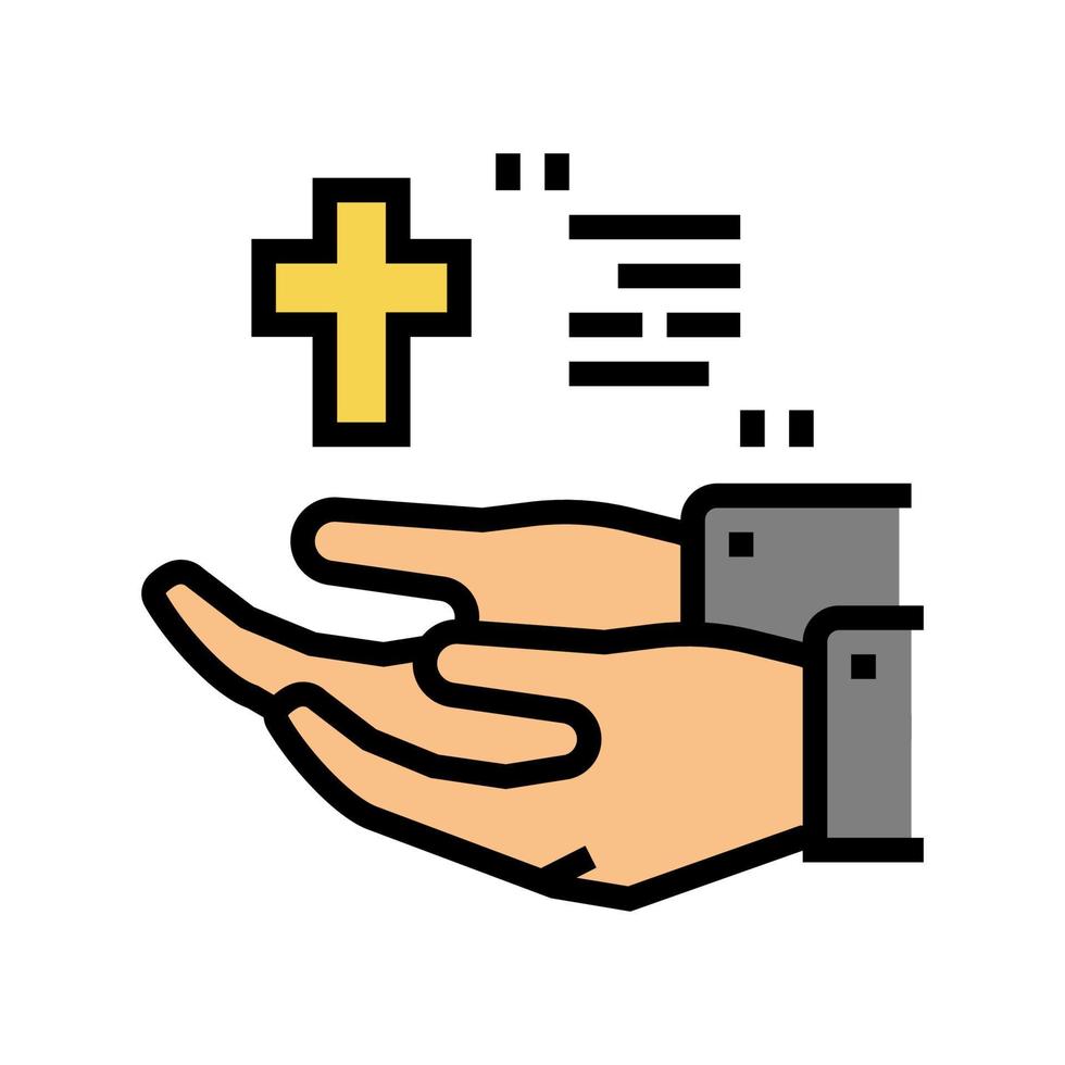 ordo christendom kerk kleur pictogram vectorillustratie vector