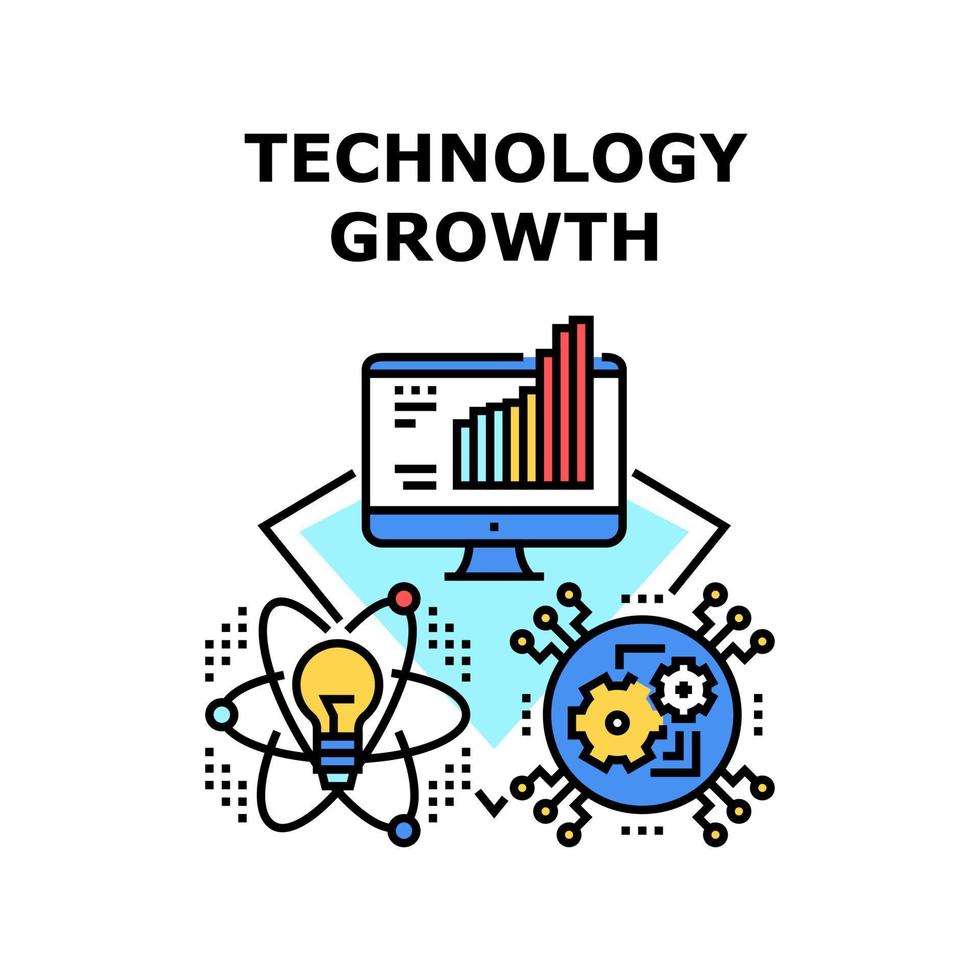 technologie groei pictogram vectorillustratie vector