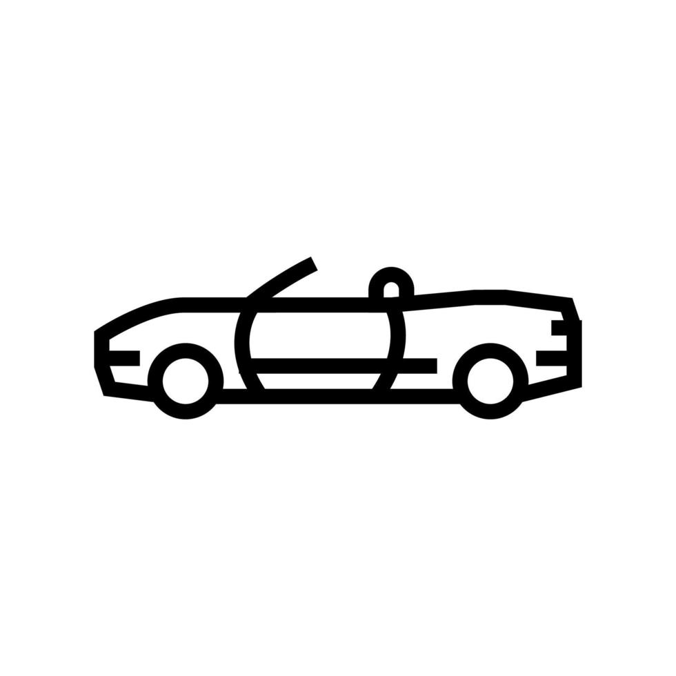 converteerbare auto lijn pictogram vectorillustratie vector