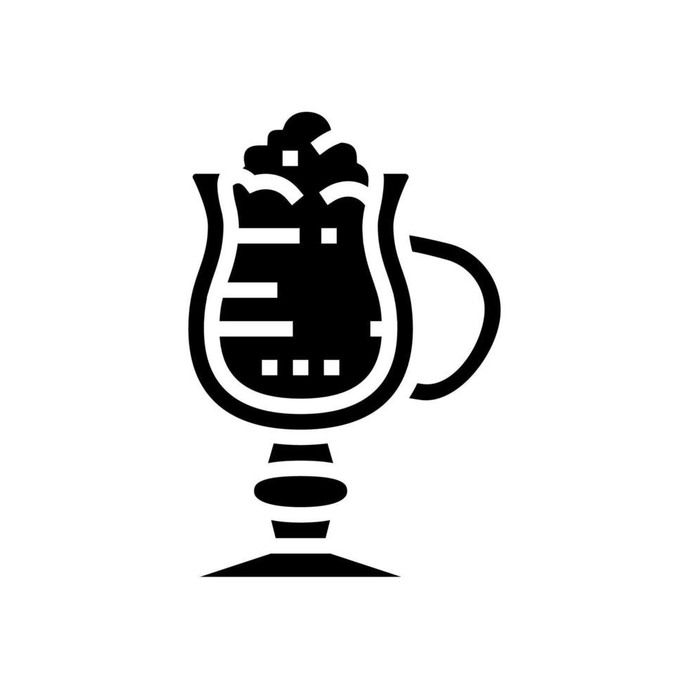 vennese koffie glyph pictogram vectorillustratie vector