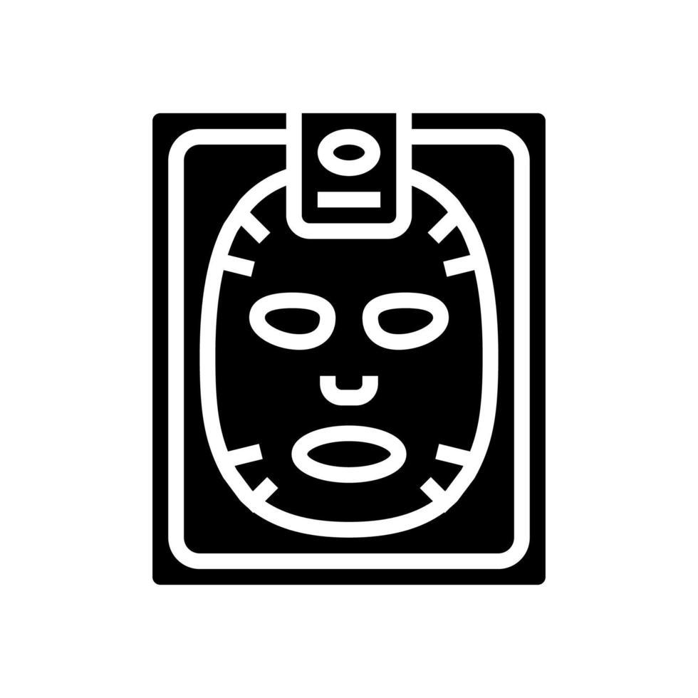 gezichtsmasker glyph pictogram vectorillustratie vector