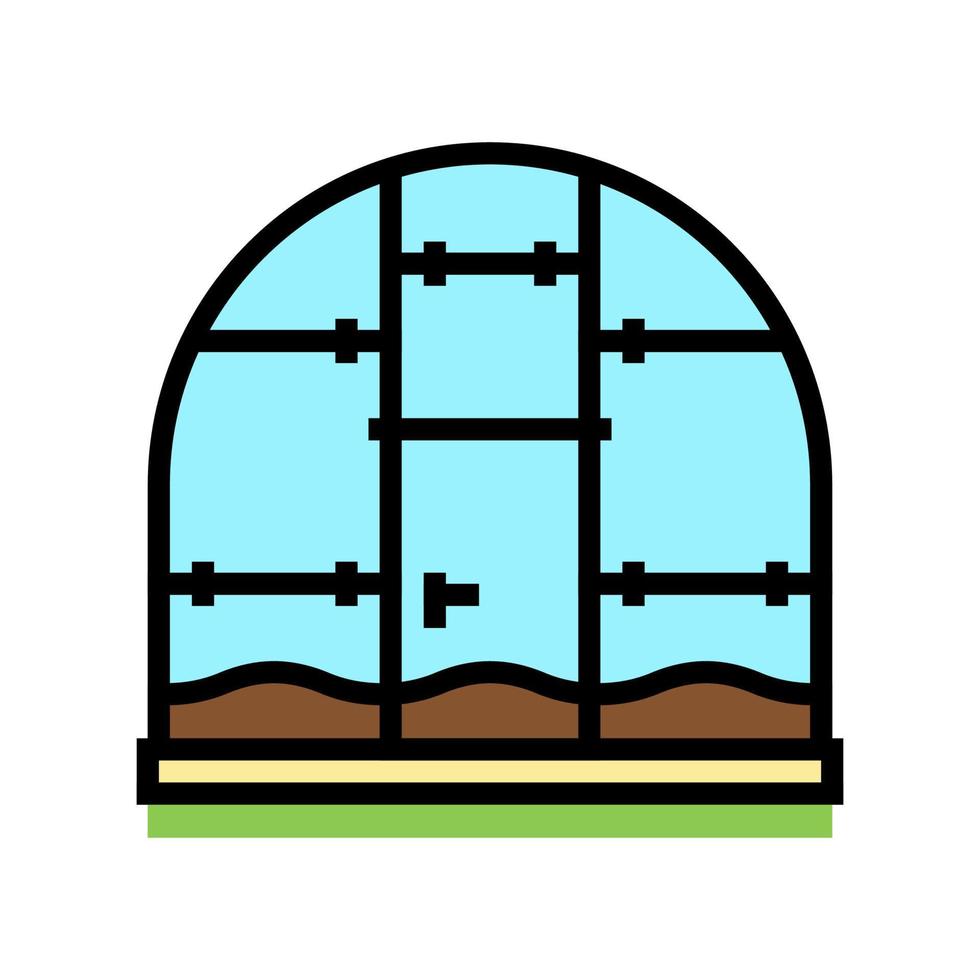 polycarbonaat kas kleur pictogram vectorillustratie vector