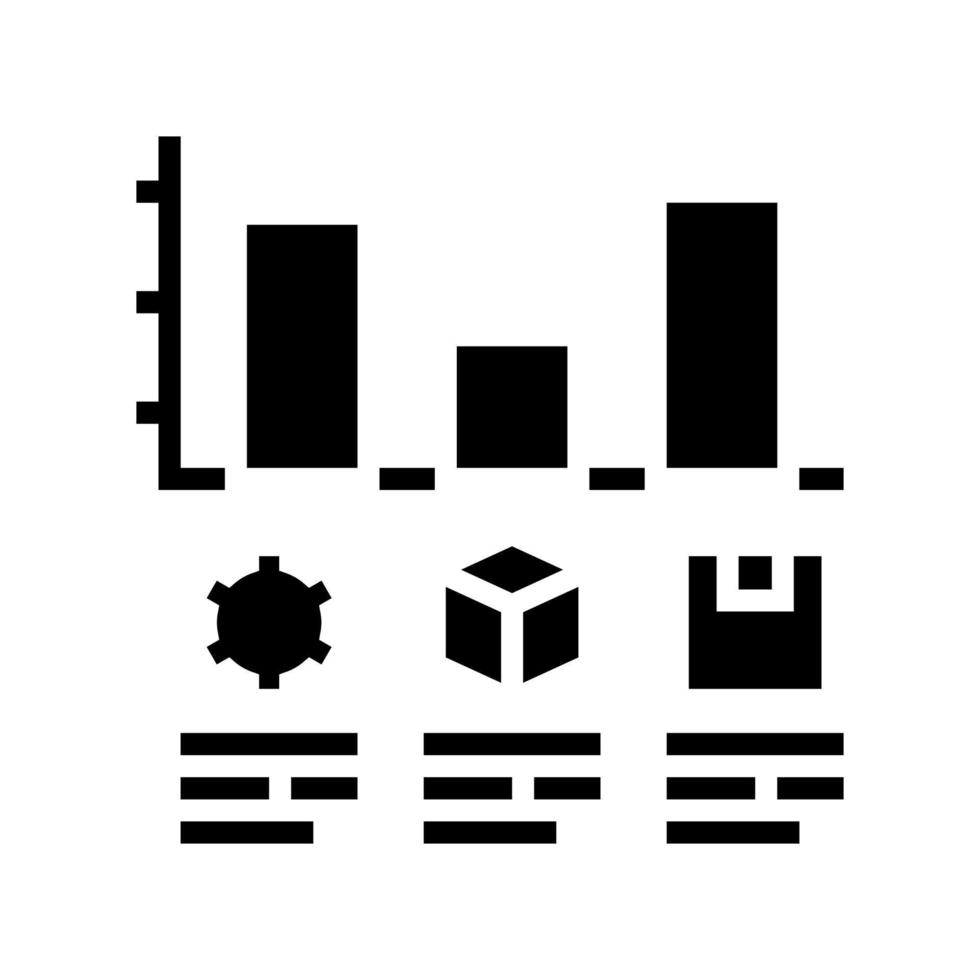 analyseren van internet marketing glyph pictogram vectorillustratie vector