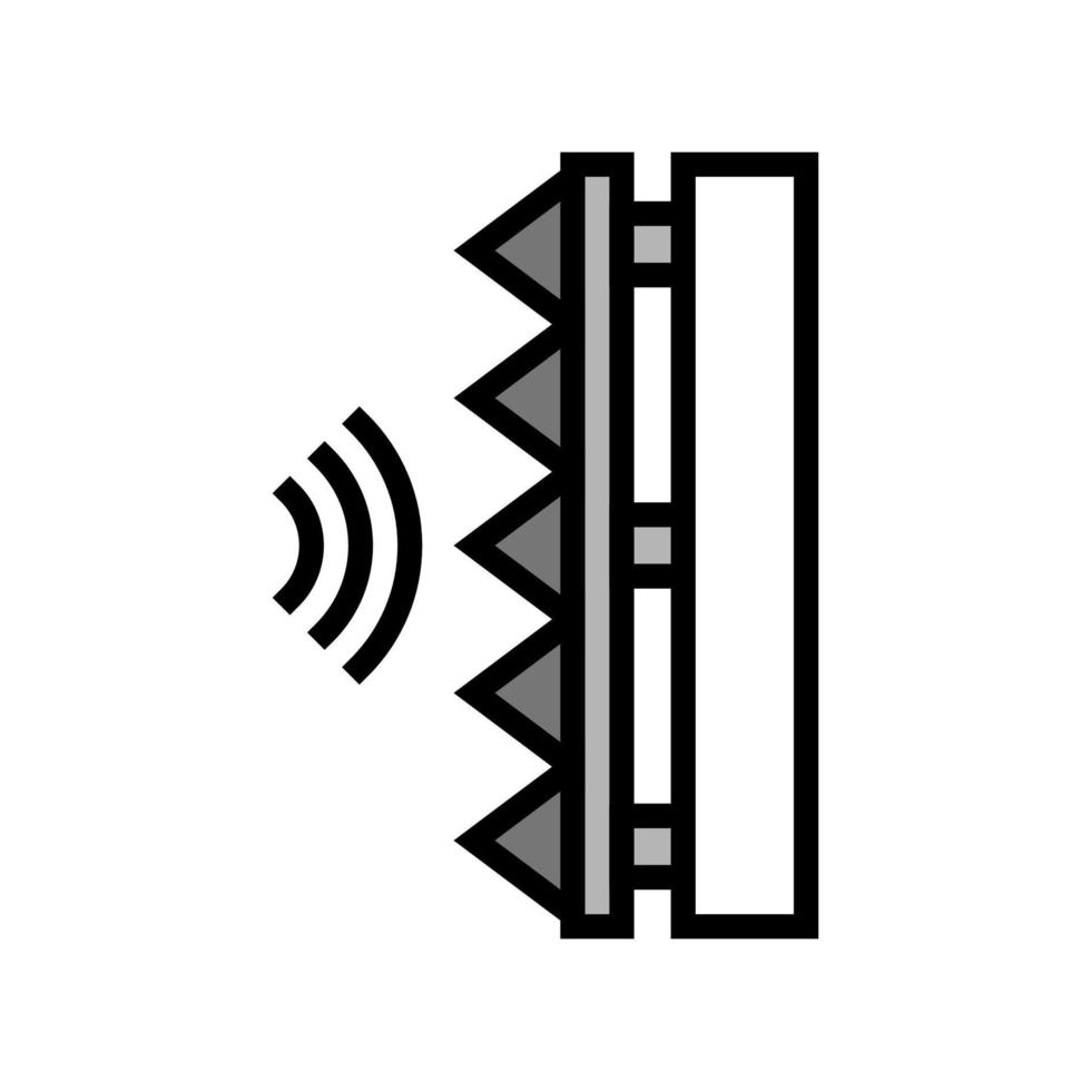 geluiddichte laag kleur pictogram vectorillustratie vector