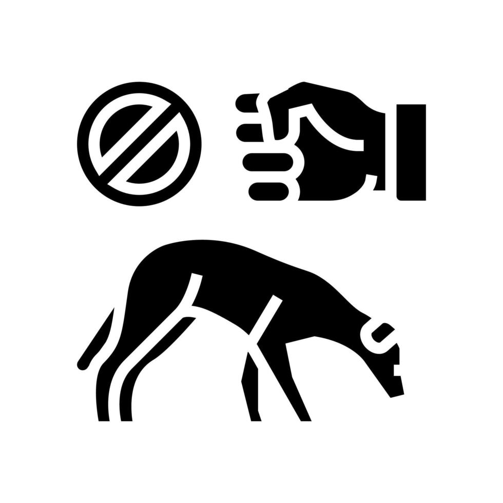 stop beat honden glyph pictogram vectorillustratie vector