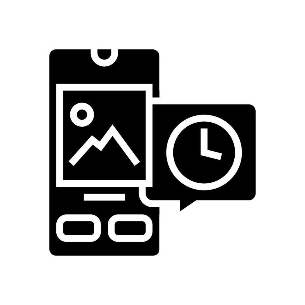 digitale afbeelding kortstondige glyph pictogram vectorillustratie vector