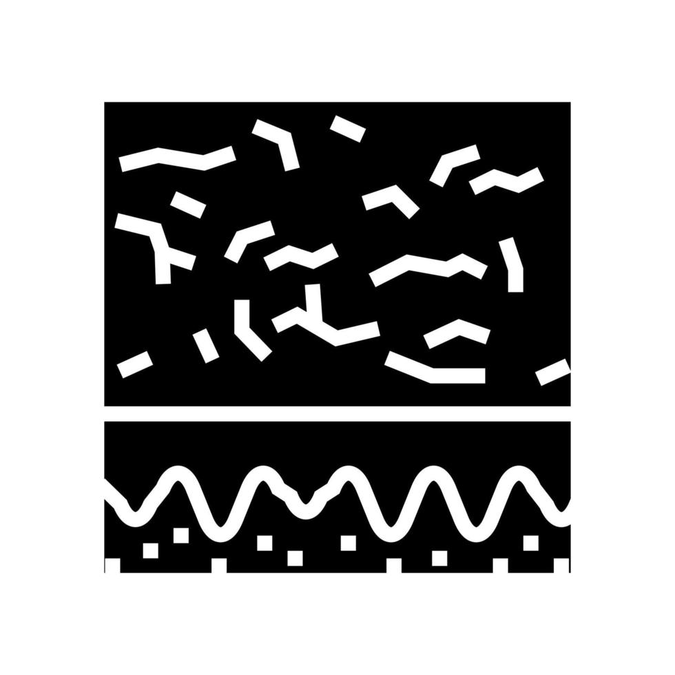 droge huid glyph pictogram vectorillustratie vector