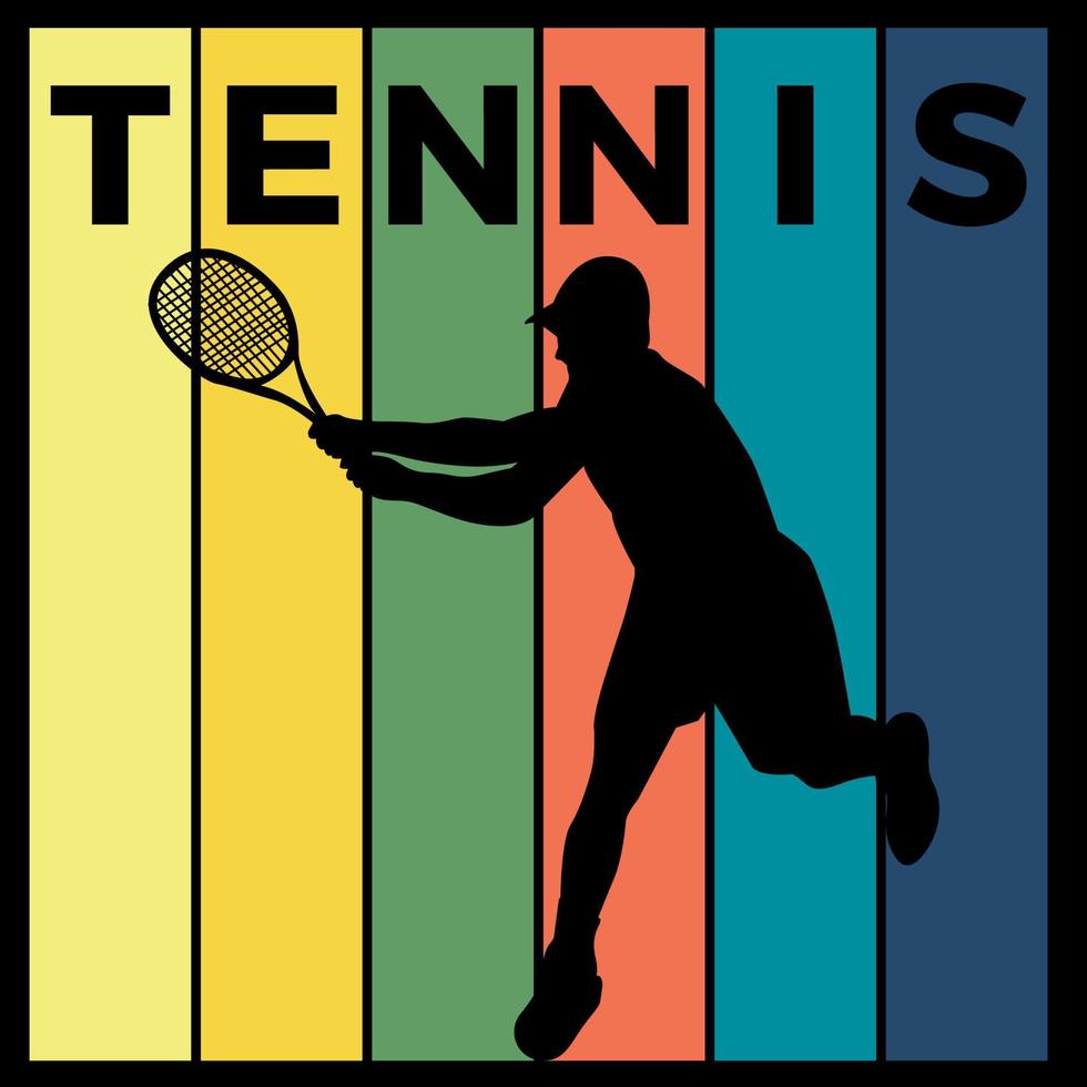 tennis silhouet sport activiteit vectorafbeelding vector