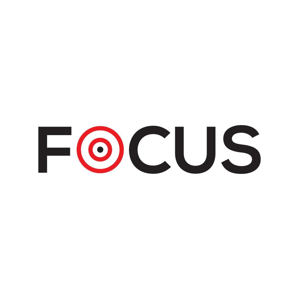focus logo met doelillustratie vector