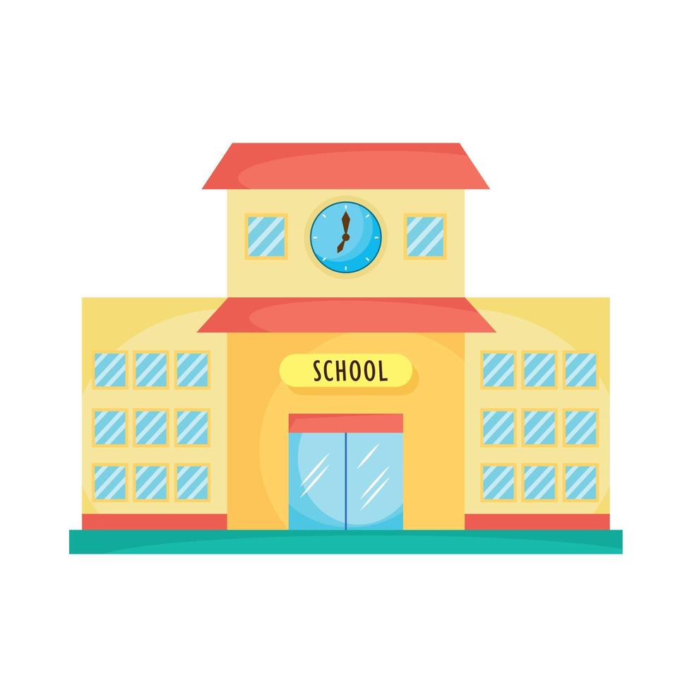 school gevel gebouw vector