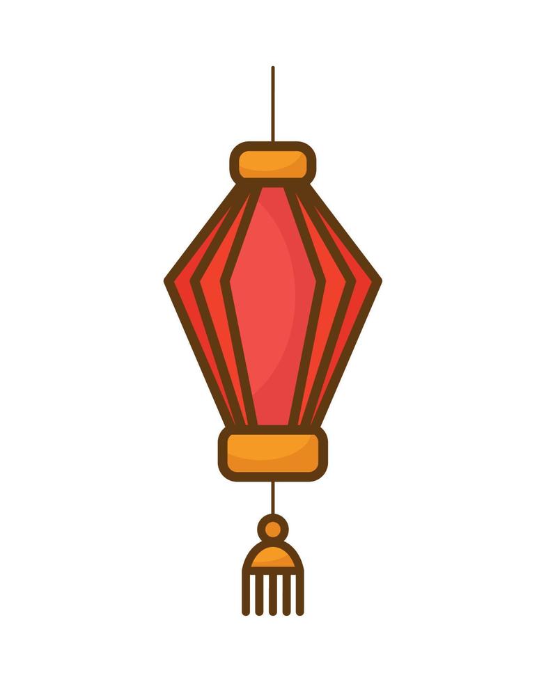 rode chinese hanglamp vector