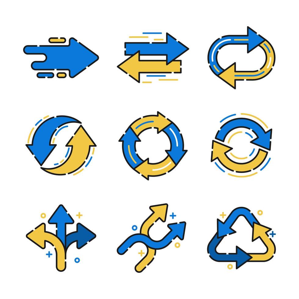 pijl icon set vector