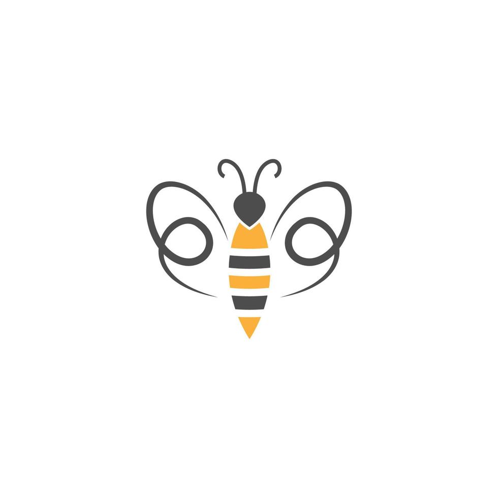 bijen logo pictogram ontwerpsjabloon vector