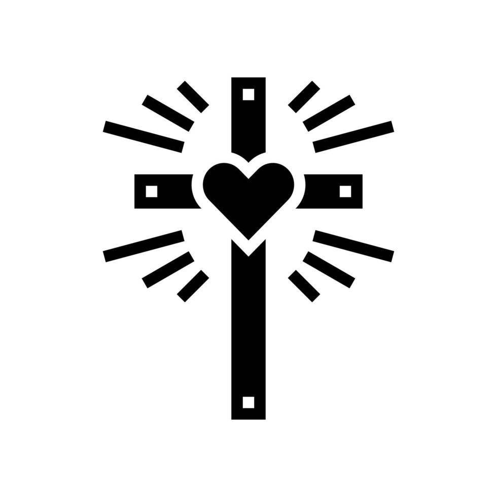 geloof christendom glyph pictogram vectorillustratie vector