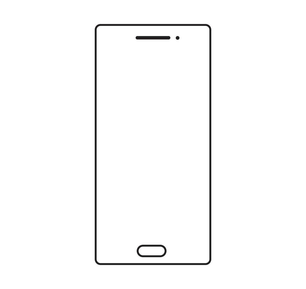 smartphone pictogram op witte achtergrond, moderne frameloze smartphone mockup met leeg scherm geïsoleerd op een witte achtergrond. vector