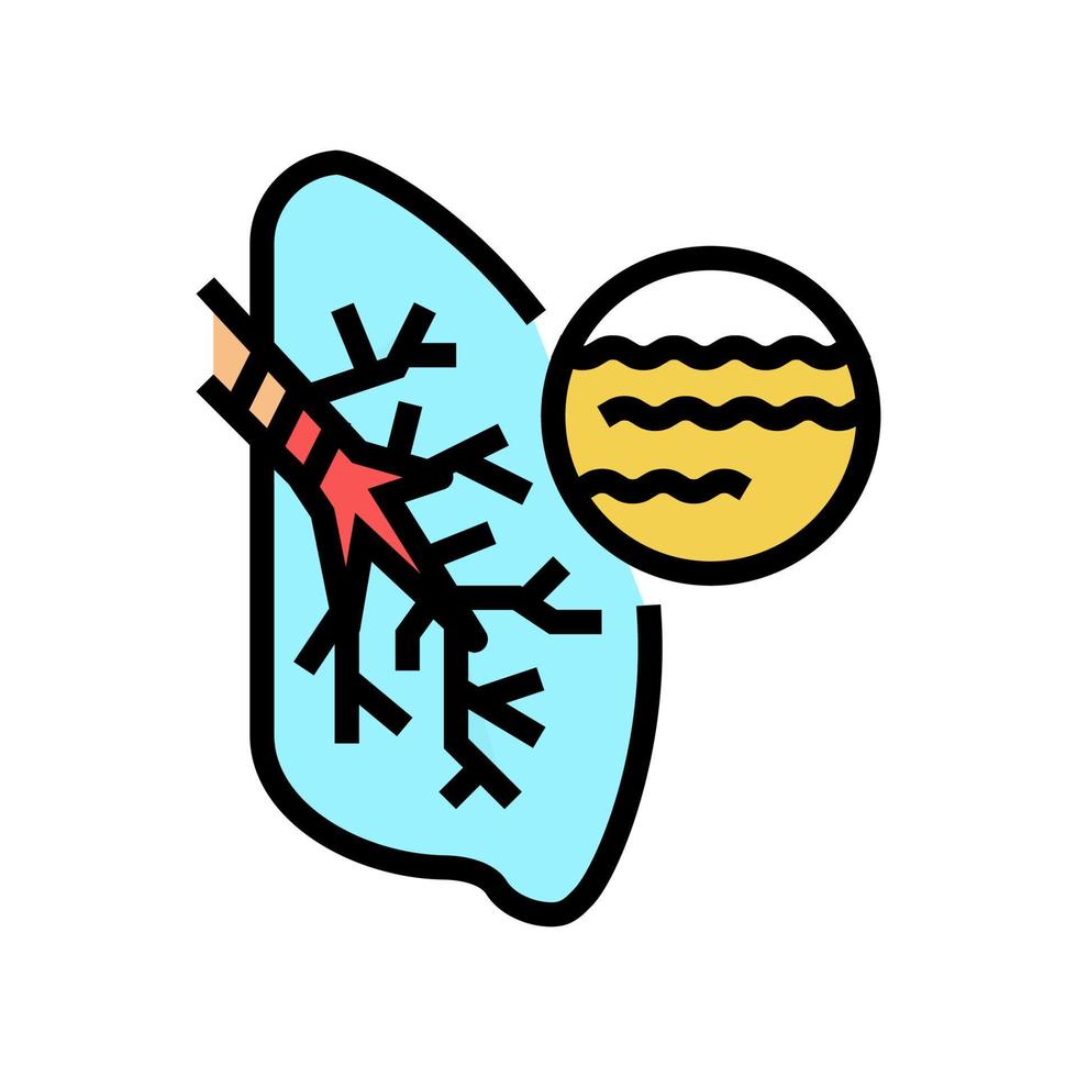 bronchitis ziekte kleur pictogram vectorillustratie vector