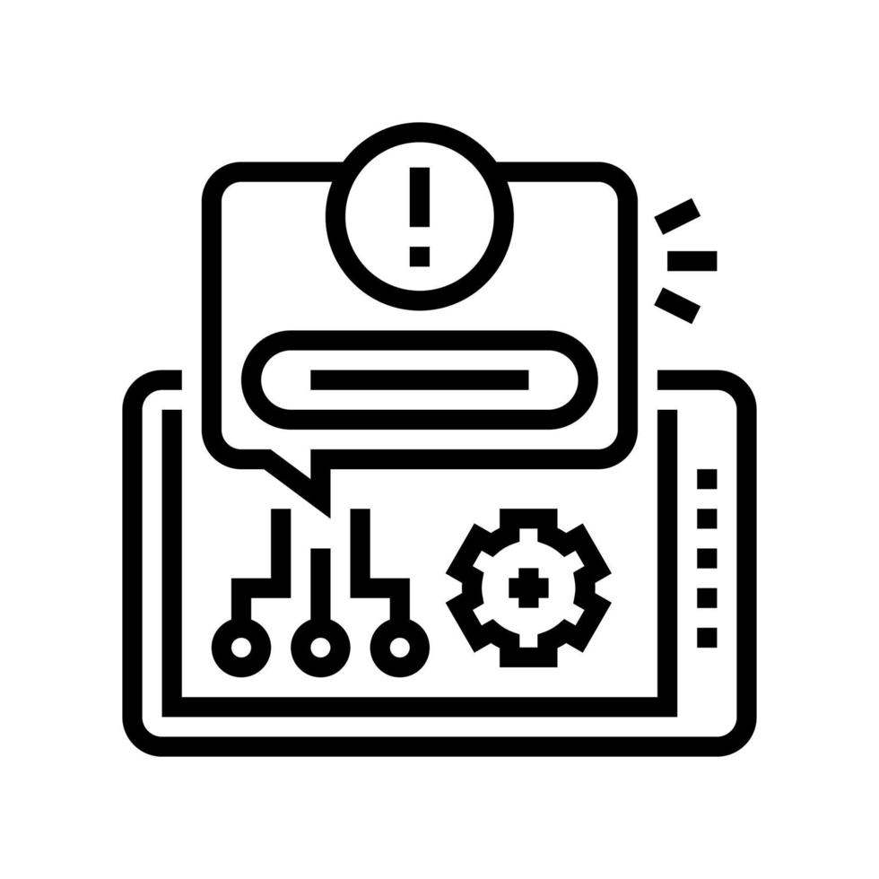 waarschuwingssysteem lijn pictogram vectorillustratie vector