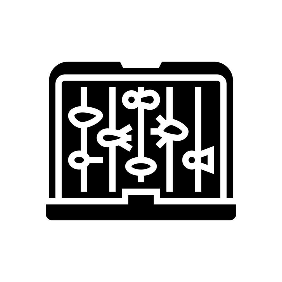 vliegvissen vak glyph pictogram vectorillustratie vector