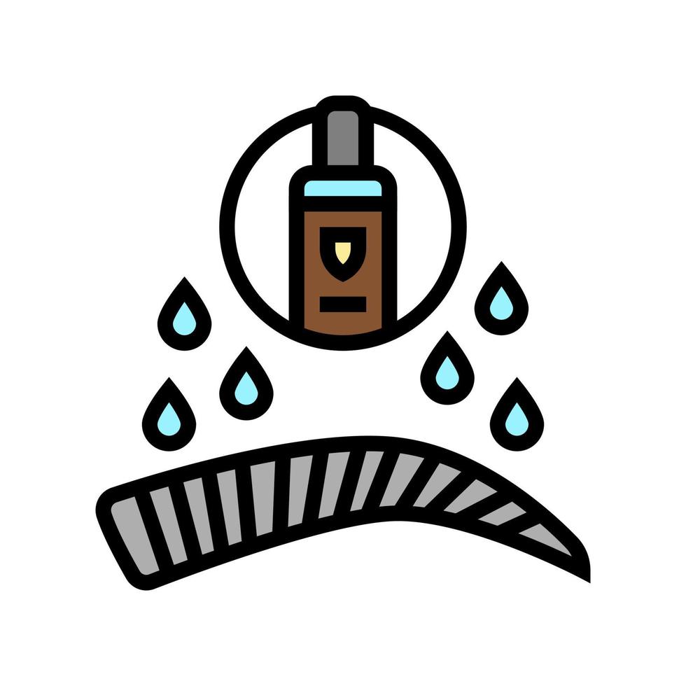 waterdichte wenkbrauw kleur pictogram vectorillustratie vector