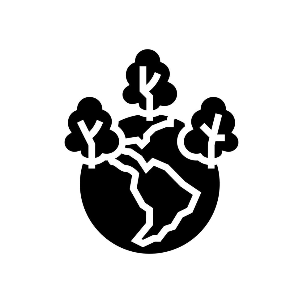 veilig bos en ecosysteem glyph pictogram vectorillustratie vector