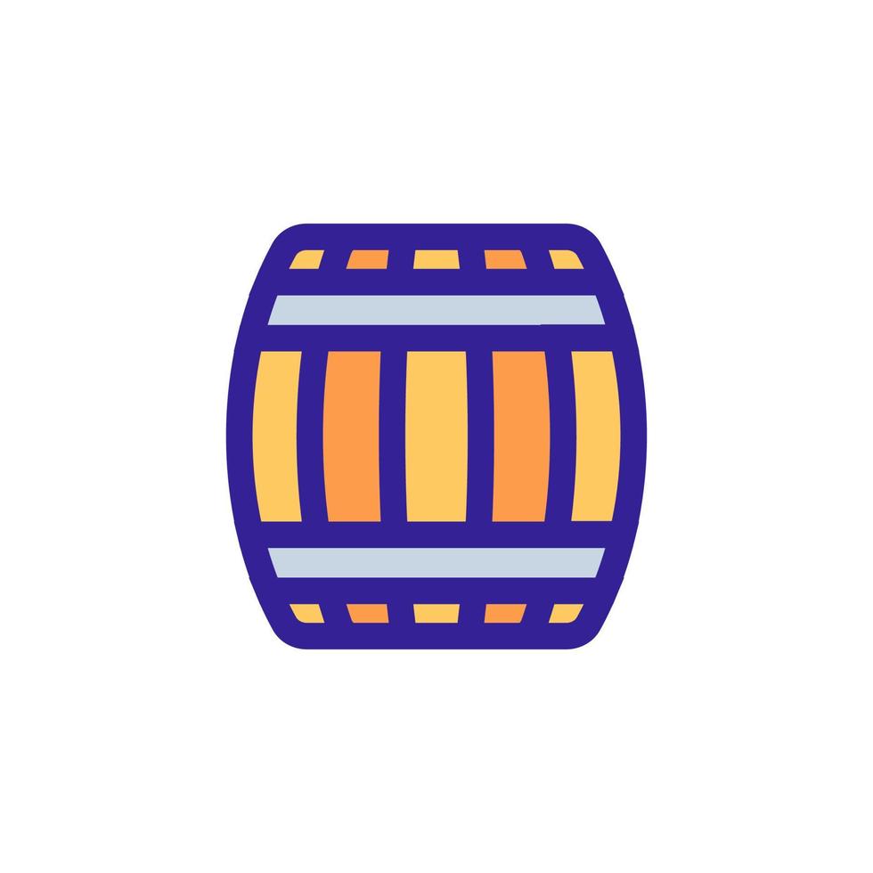 houten vat voor wijn pictogram vector. geïsoleerde contour symbool illustratie vector
