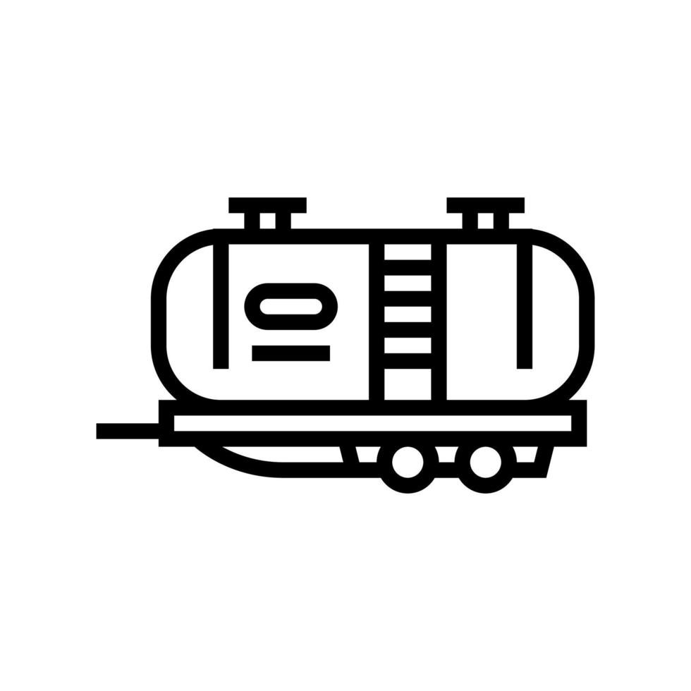 benzine vervoer aanhangwagen lijn pictogram vectorillustratie vector