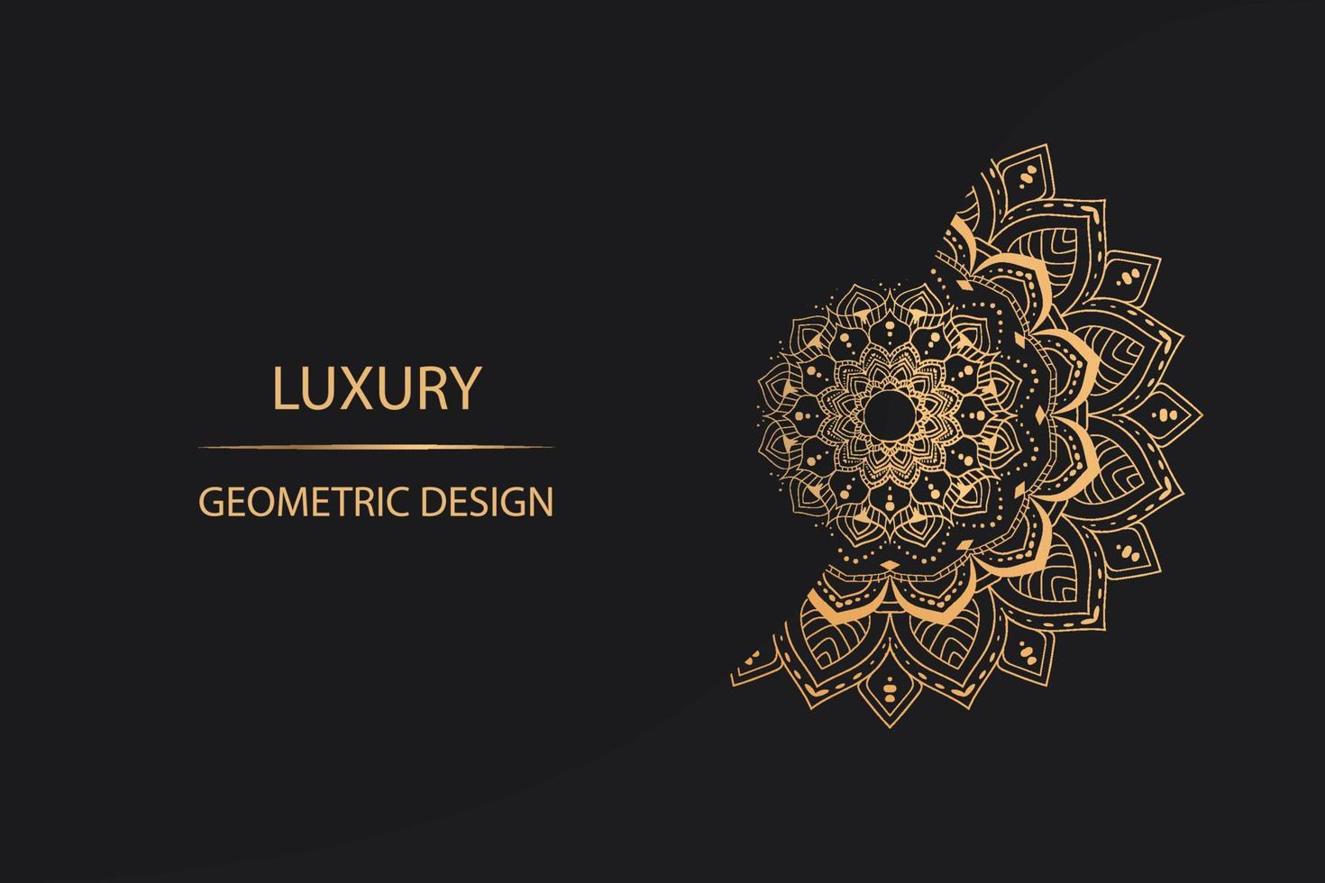 luxe geometrisch mandala-ontwerp vector