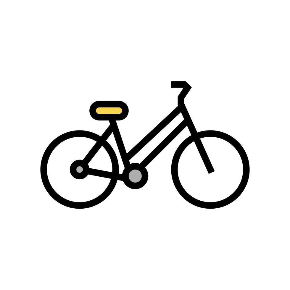 fiets stadsvervoer kleur pictogram vectorillustratie vector